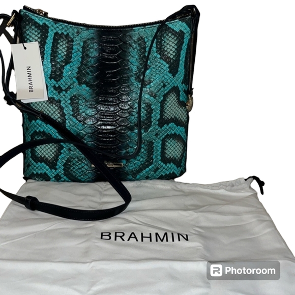 Brahmin Handbags - Brahmin Katie blue Waterford Leather crossbody NWT